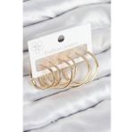 Pirinç Halka Model Gold Renk Kadın Set Küpe - EBJ250802W37041