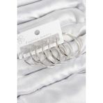 Pirinç Halka Model Gümüş Renk Kadın Set Küpe - TJ-BKP11046