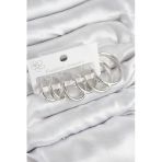 Pirinç Halka Model Gümüş Renk Kadın Set Küpe - TJ-BKP11048