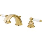 Pirinç Kb972b Viktorya Çağı Breitgefaechert Wc Musluk Meşe Porselen Kulp, Cilalı B
