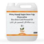 Pirinç Kepeği Soğuk Sıkım Yağı Oryza sativa 5 litre