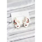 Pirinç Maske Model Kadın Küpe 5886