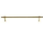 Pirinç Mobilya Kulpu ve Topuzu Aynalı Cilalı T-Bar Dolap Donanımı Kulpları Çekmece Kulpu Yatak Odası Gümüş Topuzlar, 8873G, 192mm
