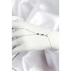 Pirinç Renkli Zirkon Taşlı Model Gümüş Renk Şahmeran