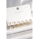 Pirinç Üçgen Figürlü Kadın Küpe Seti (Gold Renk)
