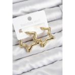 Pirinç Yıldız Model Gold Renk Kadın Küpe - TJ-BKP11012