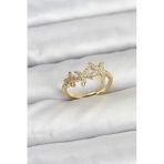Pirinç Yıldız Model Gold Renk Kadın Yüzük - Ebj251219w38780