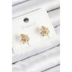 Pirinç Zirkon Taşlı Yıldız Model Gold Renk Çocuk Küpe - TJ-BKP11193