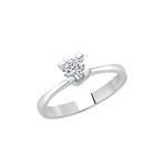 Pırlanta Kalpli Tektaş Yüzük