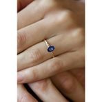 Pırlanta Oval Safir Yüzük