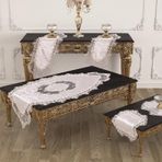 Pırlanta Salon Takımı 5 Parça Krem