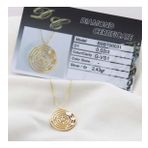 Pırlanta Taş Labirent 0.02 CT Gold Micron Kaplama Gümüş Kolye