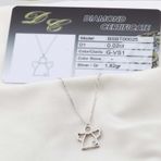 Pırlanta Taş Melek 0.02 Ct Rodyum Micron Kaplama Gümüş Kolye