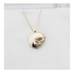 Pırlanta Taş Yarım Ay Su Perisi 0.02 CT Gold Micron Kaplama Gümüş Kolye