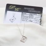 Pırlanta Taş Zarf 0.02 Ct Rodyum Micron Kaplama Gümüş Kolye