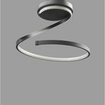 Pirlepe/Plafonyer Avize / 40 cm/Antrasit Gövde / 3 Renk Işık