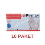 Pirmax Large 100 Adet 10 Paket Tek Kullanımlık Vinil Muayene Eldiveni