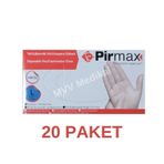Pirmax Large 100 Adet 20 Paket Tek Kullanımlık Vinil Muayene Eldiveni