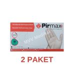 Pirmax Medium 100 Adet 2 Paket Tek Kullanımlık Vinil Muayene Eldiveni