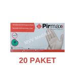 Pirmax Medium 100 Adet 20 Paket Tek Kullanımlık Vinil Muayene Eldiveni