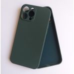 Pirok Store Apple iPhone 13 Pro Max 6.7 İle Uyumlu LOGOSUZ Kamera Korumalı Lansman Içi Kadife Silikon Kılıf - Yeşil