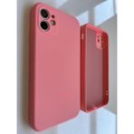 Pirok Store İphone 11 İle Uyumlu Köşeli Kalıp ( 12 GÖRÜNÜMLÜ) Logosuz Lansman İçi Kadife Esnek Silikon Kılıf - Açık Pembe