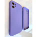Pirok Store İphone 11 İle Uyumlu Köşeli Kalıp ( 12 GÖRÜNÜMLÜ)Logosuz Lansman İçi Kadife Esnek Silikon Kılıf - Lila