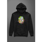 Pisa Art Anime Baskılı Unisex Kanguru Cepli Oversize Kapüşonlu Sweatshirt Hoodie Rick And Morty Özel Tasarım