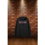 Pisa Art Blackpink Pembe Yazı Baskılı Tasarımlı Oversize Unisex Kapüşonlu Sweatshirt