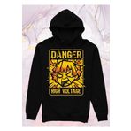 Pisa Art Demon Slayer (kimetsu No Yaiba) - Zenitsu Agatsuma - Cepsiz Kapüşonlu Sweatshirt