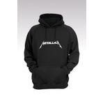 Pisa Art Oversize Metallica 127 Siyah Kapşonlu Sweatshirt - Hoodie