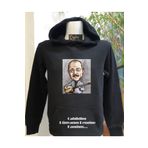 Pisa Art Unisex Siyah Kapüşonlu Neşet Ertaş (BOZKIRIN TEZENESİ) Baskılı Sweatshirt