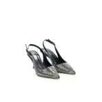 Pisagor Ps-31971 8 Cm Topuklu Kadın Taşlı Arkası Açık Stiletto Abiye Ayakkabı