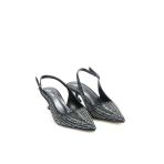 Pisagor Ps-32350 Kadın 4 Cm Arkası Açık Taşlı Abiye Stiletto Ayakkabı