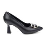 Pisagor PS-32550 7,5 cm Topuklu Kadın Stiletto Ayakkabı - Siyah