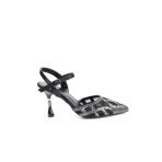 Pisagor Ps-33350 8,5 Cm Topuklu Kadın Taşlı Arkası Açık Stiletto Abiye Ayakkabı