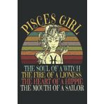 Pisces Girl Zodiac Sign February March Birthday Women Nice: FLOWER JOURNAL: 6" x 9", 110 Pages, Lined Writing Notebook, White Lined Paper, Journal Notes for Memos, Meetings, ... Artists, and Students.