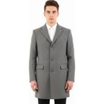 Piserro Erkek Slim Fit Kaban - 56 - Açık Gri