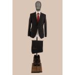 Piserro Slim Fit Takım Elbise - Gri Melanj - Mor - 46 / 8