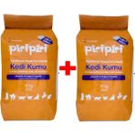 Pisi Pisi Kalın Taneli Kedi Kumu 10 kg (12 lt) x 2 Kokusuz Topaklaşan Özellikli Sabunlu