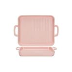 Pişirme Tabağı 2 Adet Dikdörtgen Pişirme Tepsisi Porselen Pişirme Tabağı Tavuk Patates Fırınlanmış Pirinç Pişirme Kabı (700/900 ml) Lazanya Tavaları (Renk: 25,4 cm pembe)