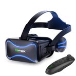 PISOLE Uzaktan Kumandalı VR Kulaklık | Çocuklar için Renkli Görüş VR Gözlükleri | 3D Gözlükler Sanal Gerçeklik Kulaklığı, VR Oyunları ve 3D Filmler için, Telefon Akıllı Telefonlar için öz Bakım Sistemi