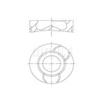 PISTON SEGMAN P107 P1007 P206 P307 BIPPER NEMO C1 C2 C3 DV4TD 1,4HDI 8V  FIESTA 1,4TDCI (74,20) / (0,50 FARKLI 0,20 KISA) MAHLE-0400312