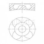 PISTON SEGMAN P206 P307 PARTNER II BERLINGO II C4 C5 II P308 P3008 P5008 DV6 (1,6HDI 16V) FOCUS CMAX 1,6TDCI (75,00MM) / (STD 0,40 KISA) EURO4 MOTOR MAHLE-0400630