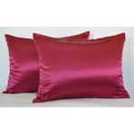 Pistore Bordo İpek Saten Yastık Kılıfı 50 x 70 cm. 2'li