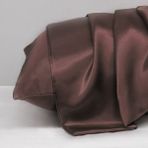 Pistore Kahverengi İpek Saten Yastık Kılıfı 50 x 70 cm. 1 Adet