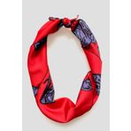 pistore Kırmızı Kaplan Desenli Bandana Fular