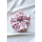 Pistore Pudra Saten Saç Lastik Toka - Pembe - Beyaz
