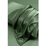 Pistore Soyut Yeşil Mat İpek Saten Yastık Kılıfı 50 X 70 Tekli