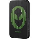 Pitaka Kablosuz Powerbank Tactile Woven Qi2 Şarj Teknolojili Aramid Fiber 10W 5000MAH Siyah-Yeşil - Siyah - Yeşil
